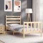 vidaXL Massivholzbett mit Kopfteil 90x200 cm vidaXL Massivholzbett mit Kopfteil 90x200 cm