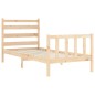 vidaXL Massivholzbett mit Kopfteil 90x200 cm vidaXL Massivholzbett mit Kopfteil 90x200 cm