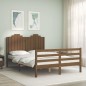 vidaXL Massivholzbett mit Kopfteil Honigbraun 140x200 cm vidaXL Massivholzbett mit Kopfteil Honigbraun 140x200 cm