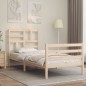 vidaXL Massivholzbett mit Kopfteil 90x200 cm vidaXL Massivholzbett mit Kopfteil 90x200 cm