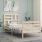 vidaXL Massivholzbett mit Kopfteil 90x200 cm vidaXL Massivholzbett mit Kopfteil 90x200 cm