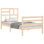 vidaXL Massivholzbett mit Kopfteil 90x200 cm vidaXL Massivholzbett mit Kopfteil 90x200 cm