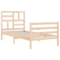 vidaXL Massivholzbett mit Kopfteil 90x200 cm vidaXL Massivholzbett mit Kopfteil 90x200 cm