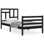 vidaXL Massivholzbett mit Kopfteil Schwarz 90x200 cm vidaXL Massivholzbett mit Kopfteil Schwarz 90x200 cm
