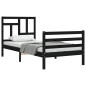vidaXL Massivholzbett mit Kopfteil Schwarz 90x200 cm vidaXL Massivholzbett mit Kopfteil Schwarz 90x200 cm