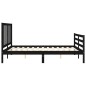 vidaXL Massivholzbett mit Kopfteil Schwarz 160x200 cm vidaXL Massivholzbett mit Kopfteil Schwarz 160x200 cm