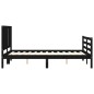 vidaXL Massivholzbett mit Kopfteil Schwarz 120x200 cm vidaXL Massivholzbett mit Kopfteil Schwarz 120x200 cm