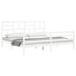 vidaXL Massivholzbett mit Kopfteil Weiß 200x200 cm vidaXL Massivholzbett mit Kopfteil Weiß 200x200 cm