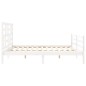 vidaXL Massivholzbett mit Kopfteil Weiß 200x200 cm vidaXL Massivholzbett mit Kopfteil Weiß 200x200 cm