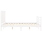 vidaXL Massivholzbett mit Kopfteil Weiß 140x190 cm vidaXL Massivholzbett mit Kopfteil Weiß 140x190 cm