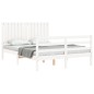 vidaXL Massivholzbett mit Kopfteil Weiß 140x190 cm vidaXL Massivholzbett mit Kopfteil Weiß 140x190 cm