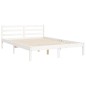 vidaXL Massivholzbett mit Kopfteil Weiß 140x190 cm vidaXL Massivholzbett mit Kopfteil Weiß 140x190 cm