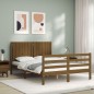 vidaXL Massivholzbett mit Kopfteil Honigbraun 140x200 cm vidaXL Massivholzbett mit Kopfteil Honigbraun 140x200 cm