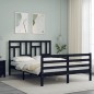 vidaXL Massivholzbett mit Kopfteil Schwarz 140x200 cm vidaXL Massivholzbett mit Kopfteil Schwarz 140x200 cm