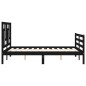 vidaXL Massivholzbett mit Kopfteil Schwarz 140x200 cm vidaXL Massivholzbett mit Kopfteil Schwarz 140x200 cm