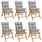 vidaXL Gartenstühle mit Kissen 6 Stk. Massivholz Teak vidaXL Gartenstühle mit Kissen 6 Stk. Massivholz Teak