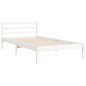 vidaXL Massivholzbett mit Kopfteil Weiß 100x200 cm vidaXL Massivholzbett mit Kopfteil Weiß 100x200 cm