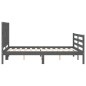 vidaXL Massivholzbett mit Kopfteil Grau 120x200 cm vidaXL Massivholzbett mit Kopfteil Grau 120x200 cm