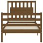 vidaXL Massivholzbett mit Kopfteil Honigbraun 90x200 cm vidaXL Massivholzbett mit Kopfteil Honigbraun 90x200 cm