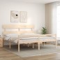 vidaXL Massivholzbett mit Kopfteil 200x200 cm vidaXL Massivholzbett mit Kopfteil 200x200 cm