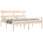 vidaXL Massivholzbett mit Kopfteil 200x200 cm vidaXL Massivholzbett mit Kopfteil 200x200 cm