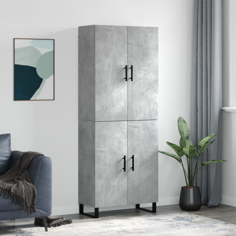 vidaXL Highboard Betongrau 69,5x34x180 cm Holzwerkstoff vidaXL Highboard Betongrau 69,5x34x180 cm Holzwerkstoff