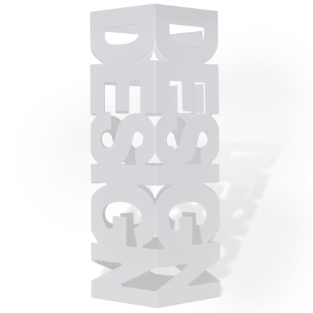 Schirmhalter Schirmständer Gehstöcke Stahl weiß quadratisch 48,5 cm 