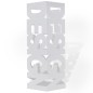 Schirmhalter Schirmständer Gehstöcke Stahl weiß quadratisch 48,5 cm Schirmhalter Schirmständer Gehstöcke Stahl weiß quadratisch 48,5 cm
