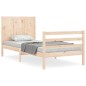 vidaXL Massivholzbett mit Kopfteil 90x200 cm vidaXL Massivholzbett mit Kopfteil 90x200 cm