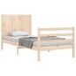 vidaXL Massivholzbett mit Kopfteil 90x200 cm vidaXL Massivholzbett mit Kopfteil 90x200 cm