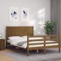 vidaXL Massivholzbett mit Kopfteil Honigbraun 120x200 cm vidaXL Massivholzbett mit Kopfteil Honigbraun 120x200 cm
