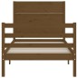 vidaXL Massivholzbett mit Kopfteil Honigbraun 90x200 cm vidaXL Massivholzbett mit Kopfteil Honigbraun 90x200 cm