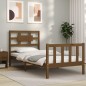 vidaXL Massivholzbett mit Kopfteil Honigbraun 100x200 cm vidaXL Massivholzbett mit Kopfteil Honigbraun 100x200 cm
