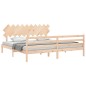 vidaXL Massivholzbett mit Kopfteil 200x200 cm vidaXL Massivholzbett mit Kopfteil 200x200 cm