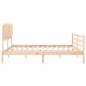 vidaXL Massivholzbett mit Kopfteil 200x200 cm vidaXL Massivholzbett mit Kopfteil 200x200 cm
