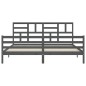 vidaXL Massivholzbett mit Kopfteil Grau 200x200 cm vidaXL Massivholzbett mit Kopfteil Grau 200x200 cm