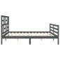 vidaXL Massivholzbett mit Kopfteil Grau 200x200 cm vidaXL Massivholzbett mit Kopfteil Grau 200x200 cm