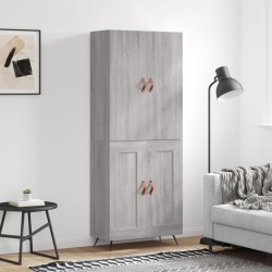vidaXL Highboard Grau Sonoma 69,5x34x180 cm Holzwerkstoff