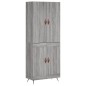 vidaXL Highboard Grau Sonoma 69,5x34x180 cm Holzwerkstoff vidaXL Highboard Grau Sonoma 69,5x34x180 cm Holzwerkstoff