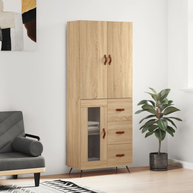 vidaXL Highboard Sonoma-Eiche 69,5x34x180 cm Holzwerkstoff vidaXL Highboard Sonoma-Eiche 69,5x34x180 cm Holzwerkstoff