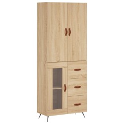 vidaXL Highboard Sonoma-Eiche 69,5x34x180 cm Holzwerkstoff