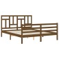 vidaXL Massivholzbett mit Kopfteil Honigbraun 160x200 cm vidaXL Massivholzbett mit Kopfteil Honigbraun 160x200 cm