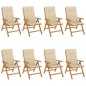 vidaXL Gartenstühle mit Auflagen 8 Stk. Massivholz Teak vidaXL Gartenstühle mit Auflagen 8 Stk. Massivholz Teak