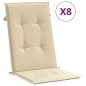 vidaXL Gartenstühle mit Auflagen 8 Stk. Massivholz Teak vidaXL Gartenstühle mit Auflagen 8 Stk. Massivholz Teak