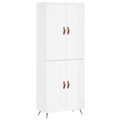 vidaXL Highboard Hochglanz-Weiß 69,5x34x180 cm Holzwerkstoff