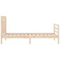 vidaXL Massivholzbett mit Kopfteil 90x200 cm vidaXL Massivholzbett mit Kopfteil 90x200 cm