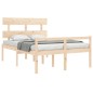 vidaXL Massivholzbett mit Kopfteil 140x190 cm vidaXL Massivholzbett mit Kopfteil 140x190 cm