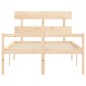 vidaXL Massivholzbett mit Kopfteil 140x190 cm vidaXL Massivholzbett mit Kopfteil 140x190 cm