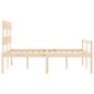 vidaXL Massivholzbett mit Kopfteil 140x190 cm vidaXL Massivholzbett mit Kopfteil 140x190 cm