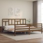 vidaXL Massivholzbett mit Kopfteil Honigbraun 200x200 cm vidaXL Massivholzbett mit Kopfteil Honigbraun 200x200 cm